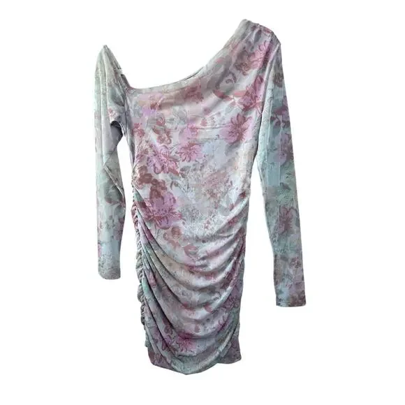 Free People Chloe Mini Dress in Garden Combo Size Small Holiday Party NYE Boho - Picture 5 of 7